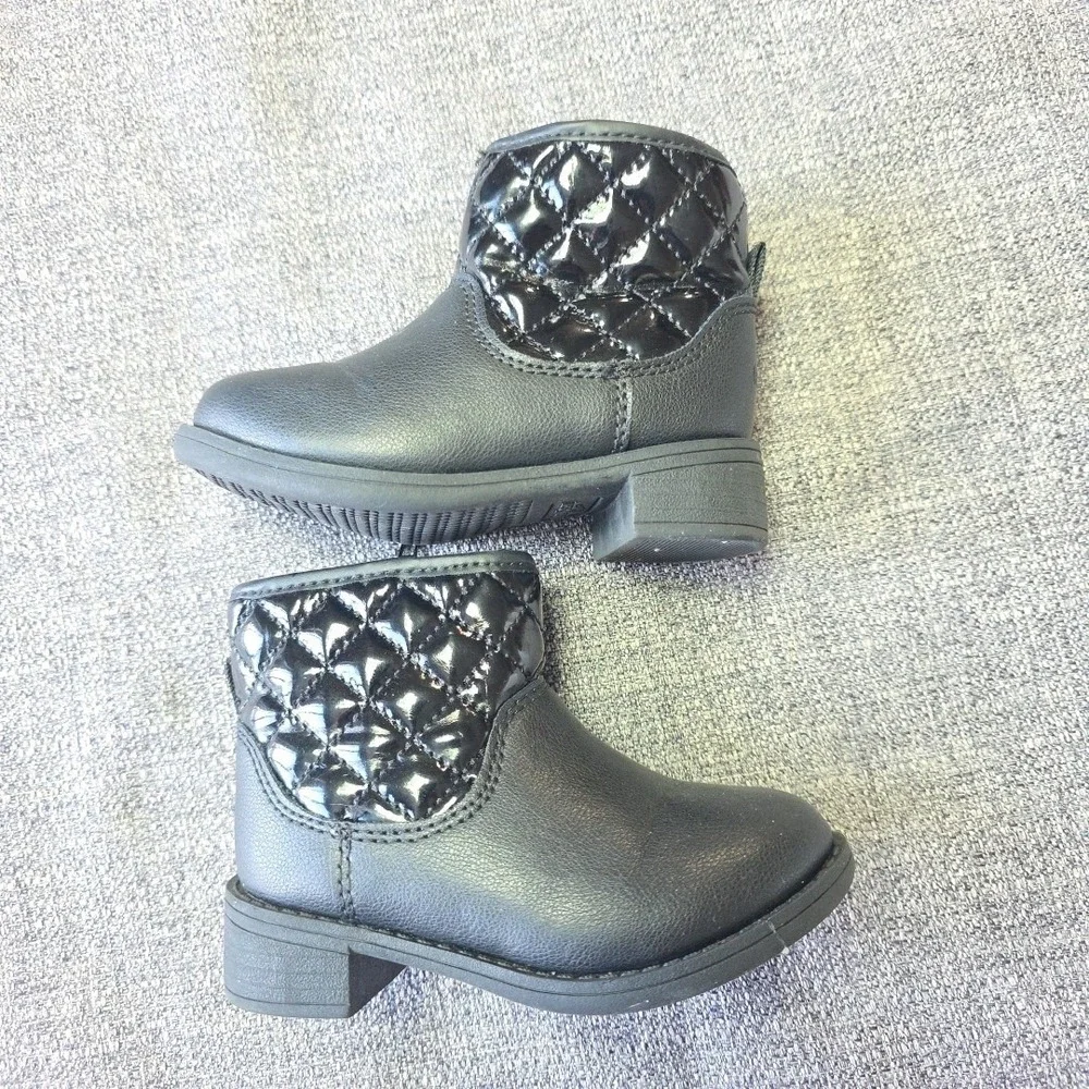 Oshkosh B'gosh Boots Girls Toddler Size 5M Zipper Side Quilted